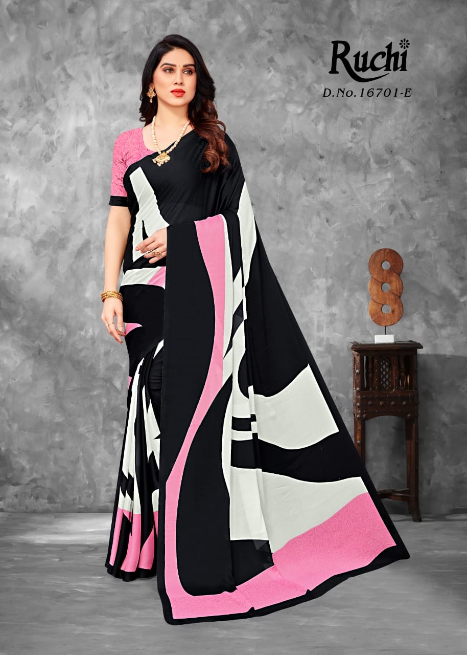 Ruchi Avantika Silk Fancy Regular Wear Printed Georgette Saree Collection